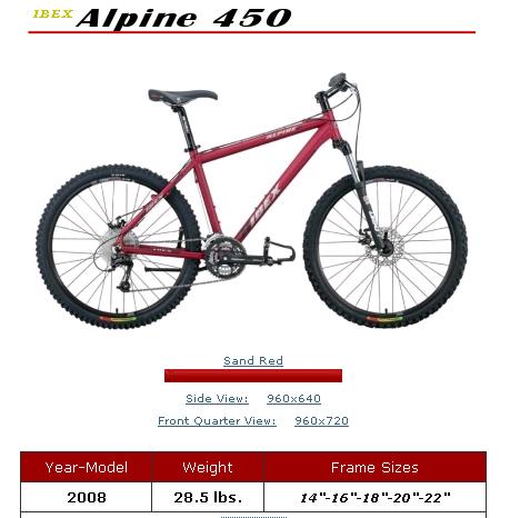 ibex alpine bike